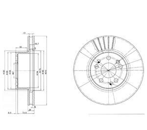 Тормозной диск - Delphi BG2737