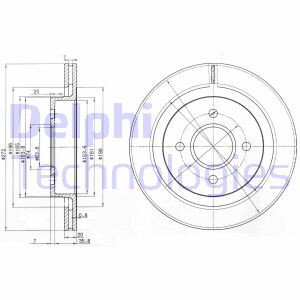 Тормозной диск - Delphi BG2758