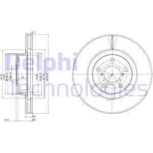 Тормозной диск - Delphi BG2827C