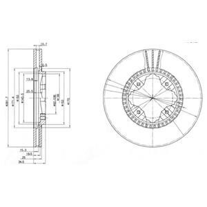 Тормозной диск - (45251SM5A00, 09672610) Delphi BG3063