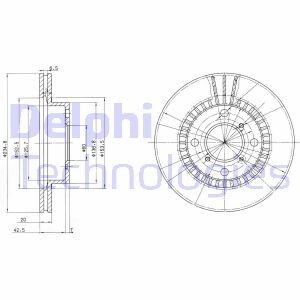 Тормозной диск - (5531160G00, 5531160G01, 5531161G00) Delphi BG3160