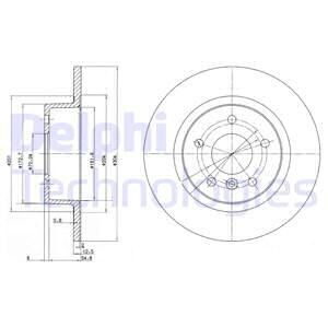 Tarcza ham.rover discovery ii 98- tyl - (ntc8781, sdb000470, sdb000210) Delphi BG3227C