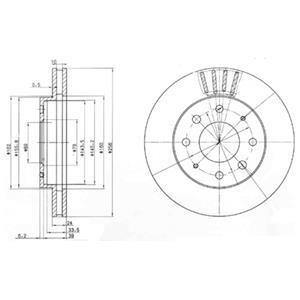 Тормозной диск - (308729268, MB407639, MB928994) Delphi BG3401