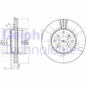 Тормозной диск - Delphi BG3516