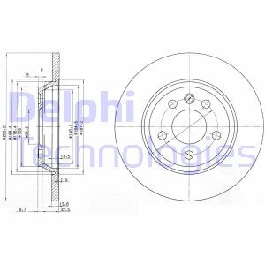 Тормозной диск - Delphi BG3518