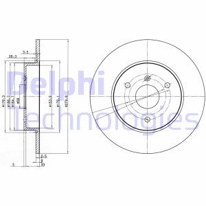 Фото 2 - Тормозной диск Delphi BG3526