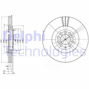 Гальмівний диск - (8L0615301, 8N0615301A) Delphi BG3528