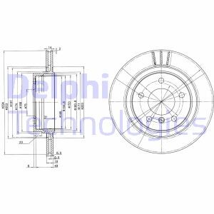 Гальмівний диск - (34216864056, 34211165563, 34216855154) Delphi BG3530C