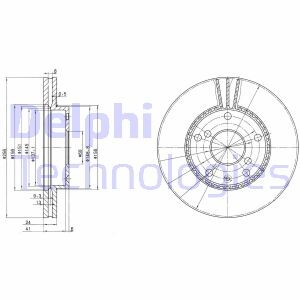 Тормозной диск - (96218420, 96238673, BG3531) Delphi BG3531