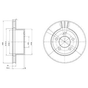 Гальмівний диск - (05015965AA, 52005000, 52007710) Delphi BG3533