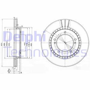 Тормозной диск - (5521177E01, 5521177E00) Delphi BG3587