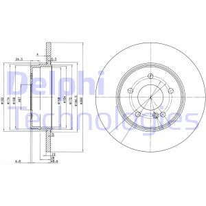 Тормозной диск - Delphi BG3602