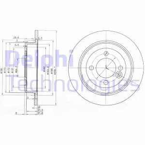 Тормозной диск - Delphi BG3662C