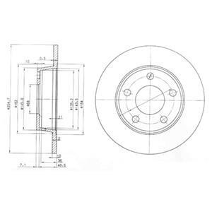 Тормозной диск - (4B0615601B) Delphi BG3671