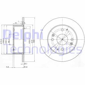 Гальмівний диск - (42510S84A50, 42510S0A000) Delphi BG3677