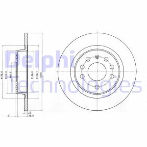 Тормозной диск - Delphi BG3731C