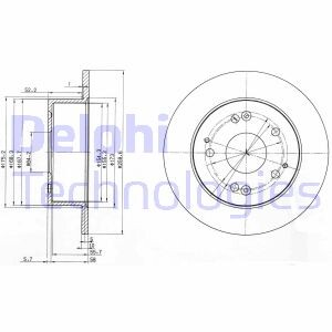 Тормозной диск - Delphi BG3745