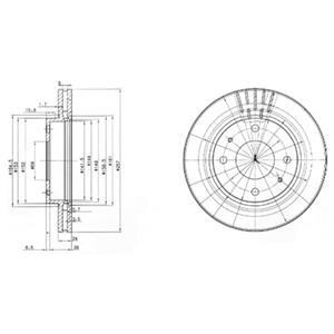 Тормозной диск - (5171238100) Delphi BG3750