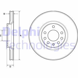 Тормозной диск - Delphi BG3770C