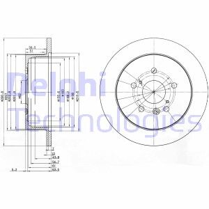 Тормозной диск - Delphi BG3779