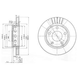 Тормозной диск - (3B0615601B, 8D0615601D) Delphi BG3785