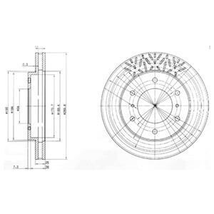 Гальмівний диск - (mr407116, mr407289) Delphi BG3812