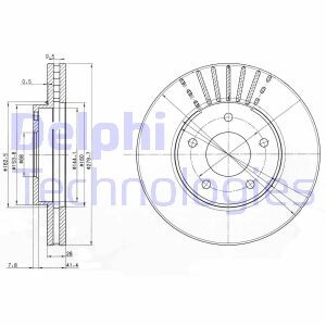 Гальмівний диск - Delphi BG3816