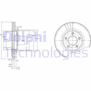 Тормозной диск - Delphi BG3826