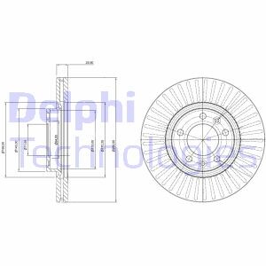 Диск гальмівної - (4249L3, 4246P7, 4246V4) Delphi BG3835C