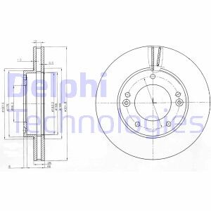 Тормозной диск - Delphi BG3858