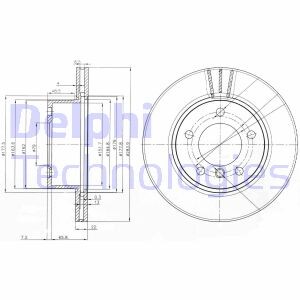 Тормозной диск - Delphi BG3899C