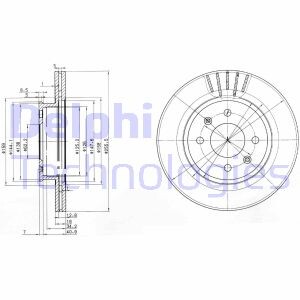 Тормозной диск - (517121C050) Delphi BG3934