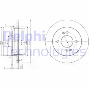 Диск гальмівної - (584111G000) Delphi BG3981C