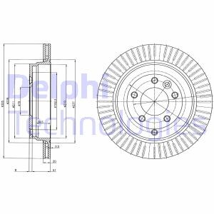 Тормозной диск - (sdb000635, sdb000636, sdb500150) Delphi BG4020C