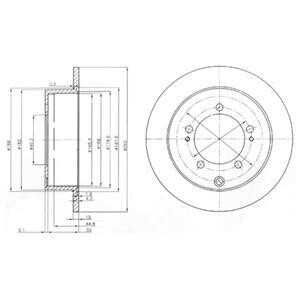 Тормозной диск - (mb8952oo, mb928716, mb895200) Delphi BG4037 (фото 1)