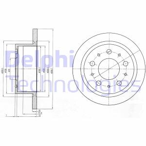 Тормозной диск - Delphi BG4062