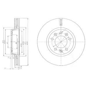 Тормозной диск - Delphi BG4084