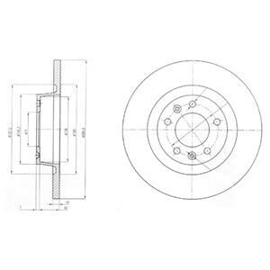 Гальмівний диск - (424922, 424923, SU001A1062) Delphi BG4085