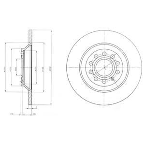 Тормозной диск - (4F0615601G) Delphi BG4088