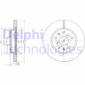 Kpl. tarcz hamulcowych (2 szt.) prz?d L/P FIAT SEDICI, MITSUBISHI L 300 III, SUZUKI SX4 1.5-2.4 11.90- - Delphi BG4093C