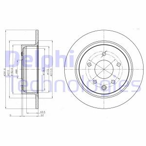 Диск гальмівної - Delphi BG4108C