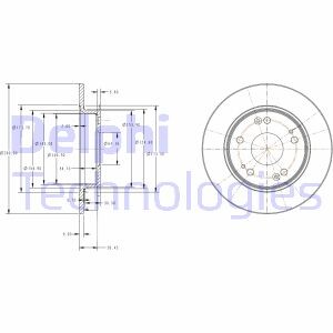 Тормозной диск - Delphi BG4118C