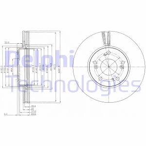 Тормозной диск - Delphi BG4119