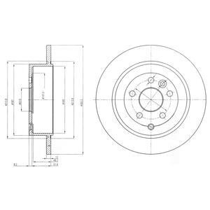 Тормозной диск - (lr001018) Delphi BG4124C