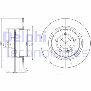 Диск гальмівної - Delphi BG4153C