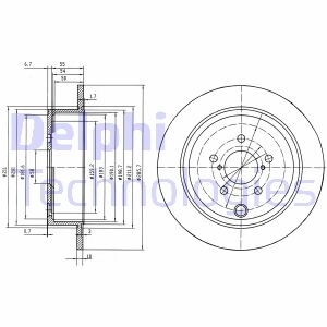 Фото 2 - Тормозной диск Delphi BG4158