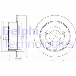 Тормозной диск - (4840109001) Delphi BG4220