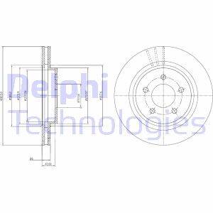 Фото 2 - Гальмівний диск Delphi BG4240C
