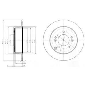 Гальмівний диск - (584111D000) Delphi BG4260