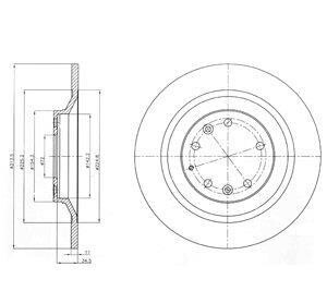 Тормозной диск - Delphi BG4318